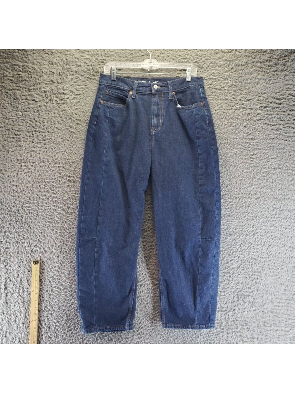 Old Navy Jeans Womens 10 Blue High-Rise Barrel Leg Stretch Denim